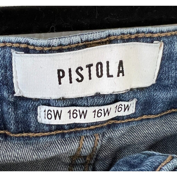Pistola Skinny Jeans Distressed High Waisted Plus Size 16W - Picture 9 of 13